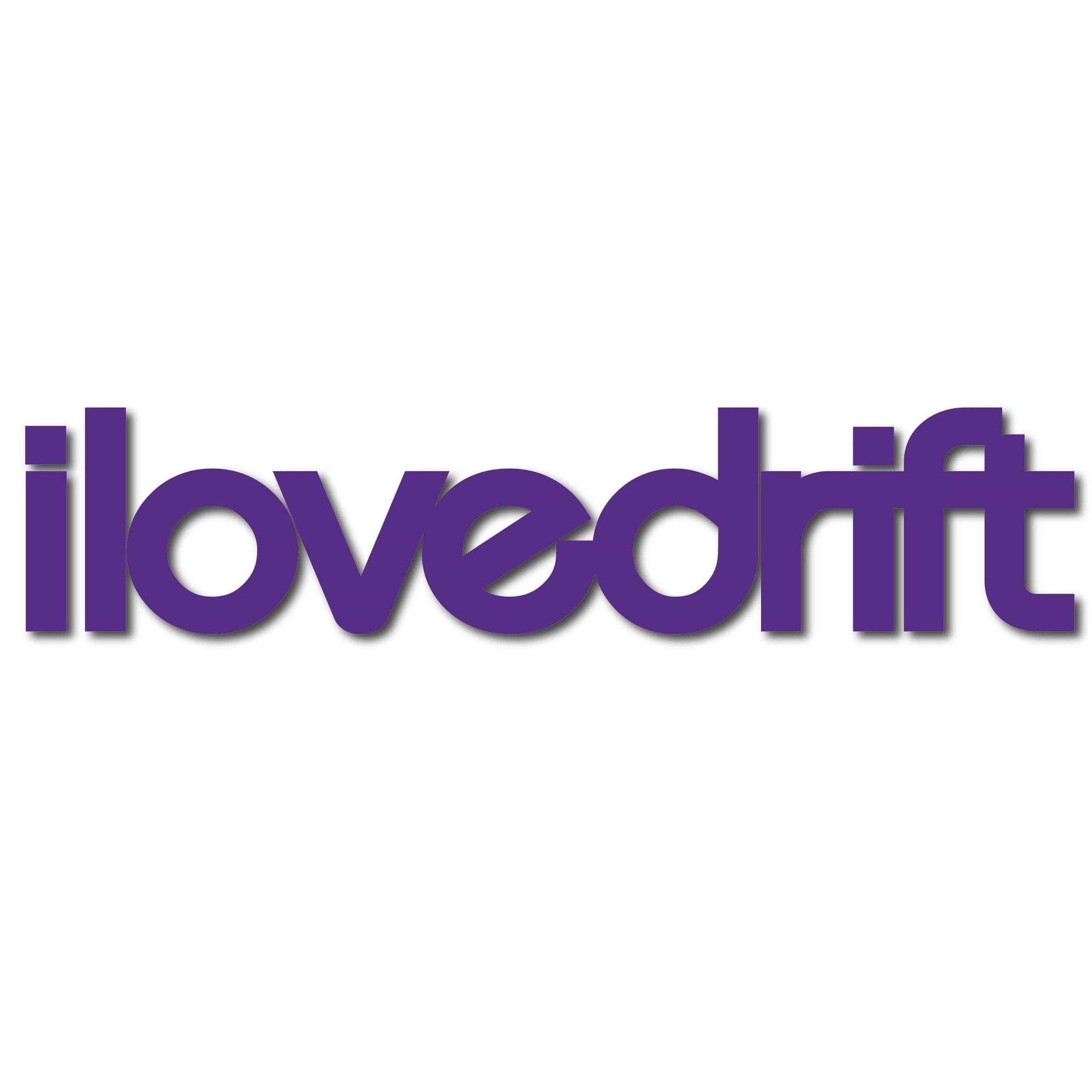 I Love Drift Clothing Purple Sticker