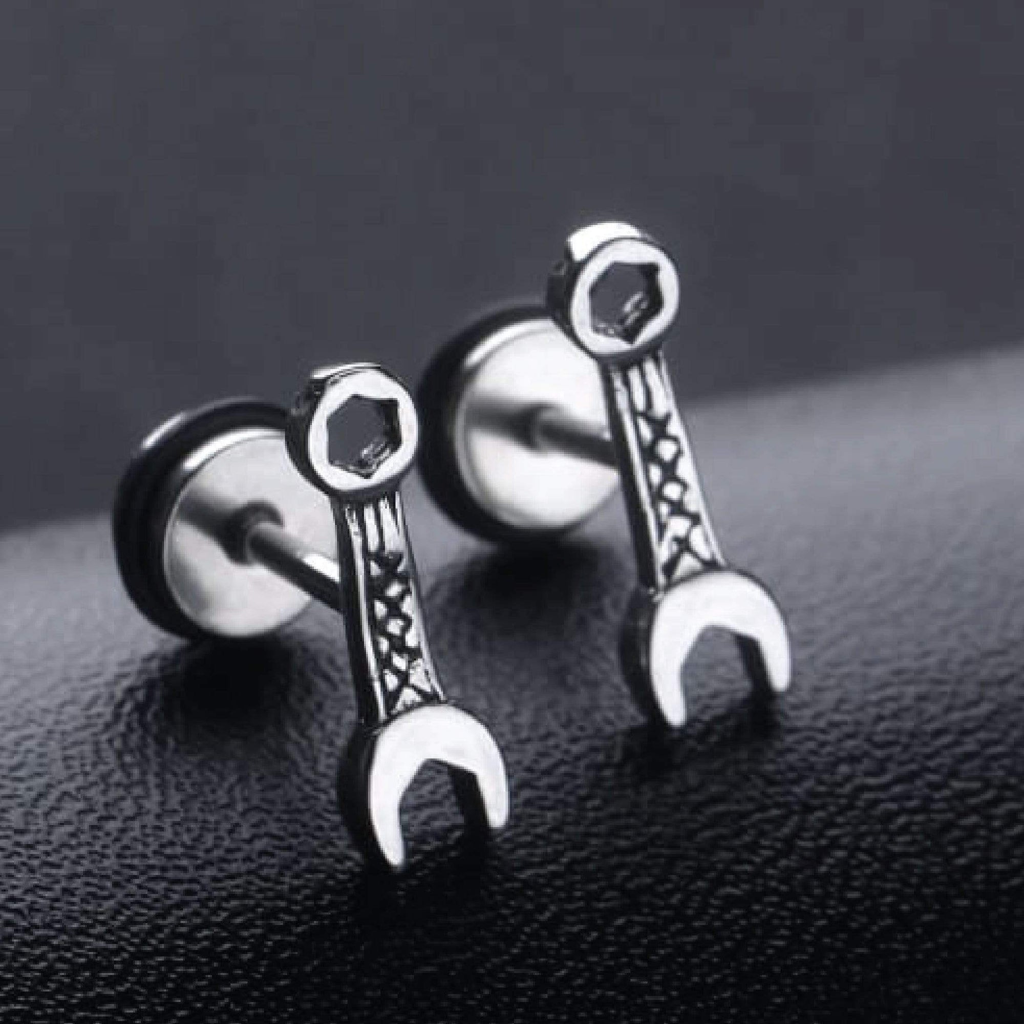 I Love Drift Clothing Spanner/Wrench Stud Earrings